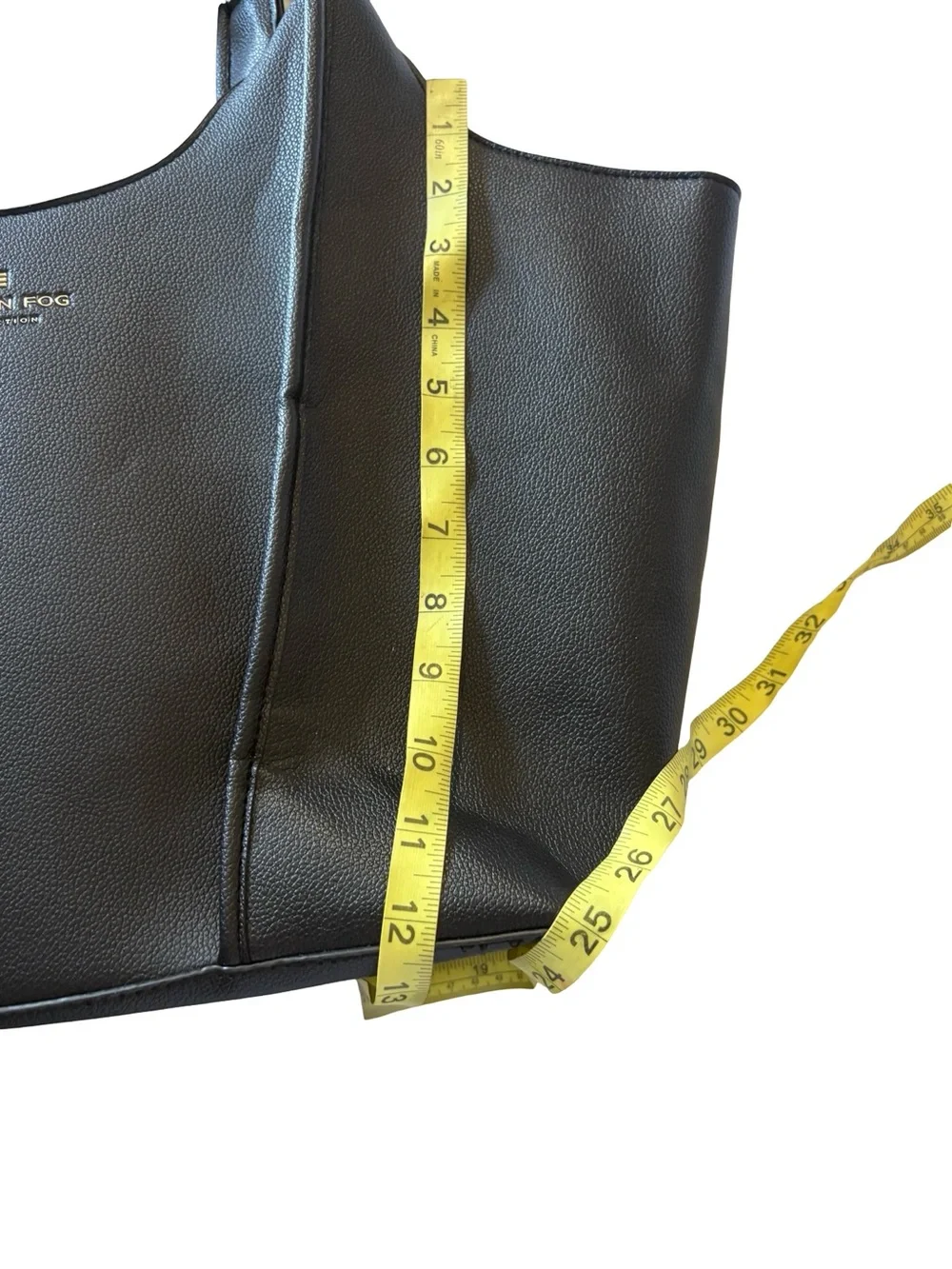 London Fog Black Tote with Gold Accents